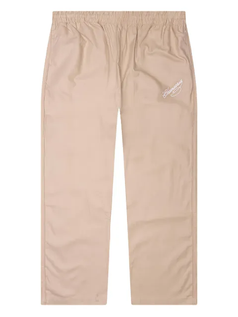 Willy Chavarria embroidered elasticated trousers Neutrals WCBTM0039009