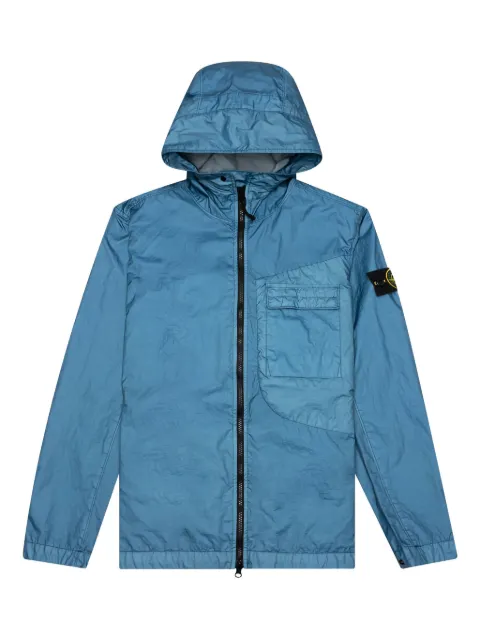 Stone Island Compass-badge hooded jacket Blue 761540223