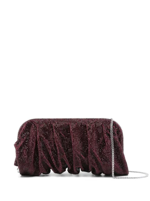 Benedetta Bruzziches embellished gathered clutch Red 0010110