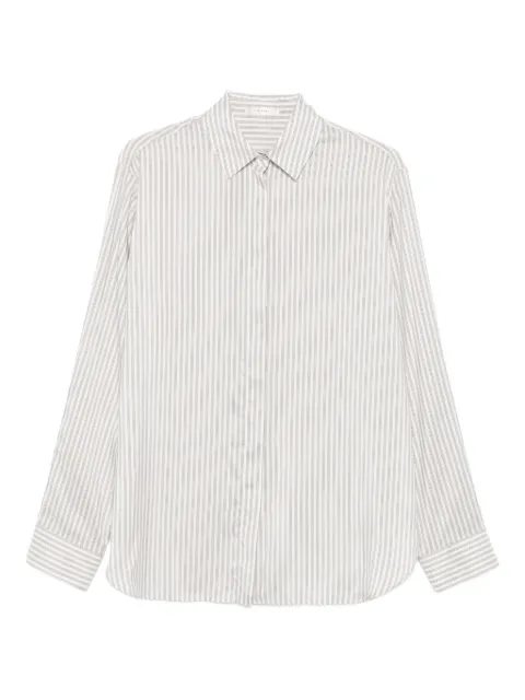 The Row Vanda striped long-sleeve shirt White 9065W3844