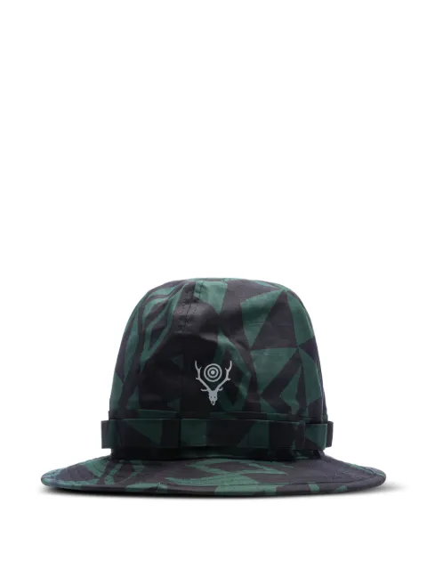SOUTH2 WEST8 geometric-print hat Black MR670NATI
