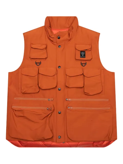 SOUTH2 WEST8 multi-pocket gilet Orange NS709B