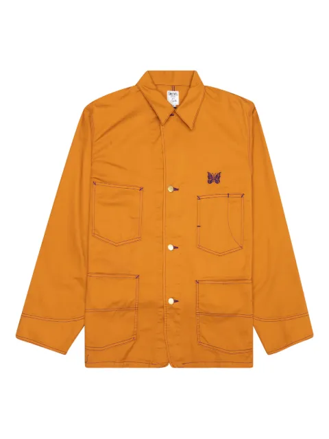 Needles x Smith's butterfly-embroidered jacket Orange KP285B