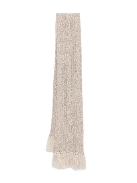 Fedeli cable-knit tassel-detail scarf Neutrals MU007517