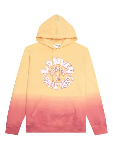 Lanvin ombre palm-tree hoodie Neutrals RMHO0010J014A22803