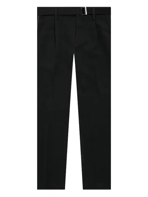 sacai logo-engraved trousers Black 2202818M