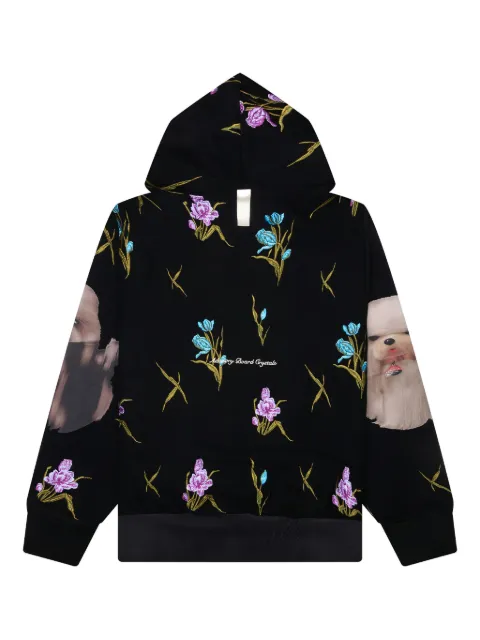 Advisory Board Crystals floral-print hoodie Black ABCSS25H021RL20BLK