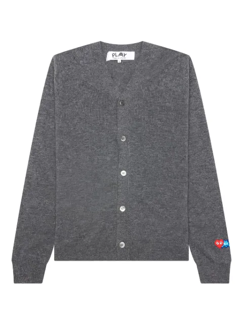 Comme Des Garçons Play x The Artist Invader heart-patch cardigan Grey AZN088051