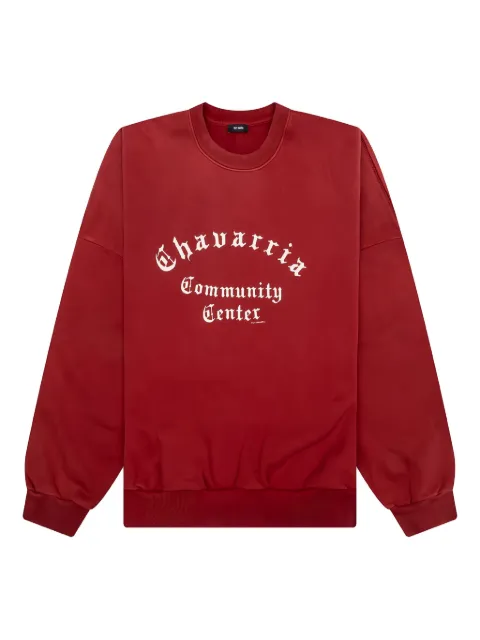 Willy Chavarria Community Center crew-neck sweatshirt Red WCJSY0021035