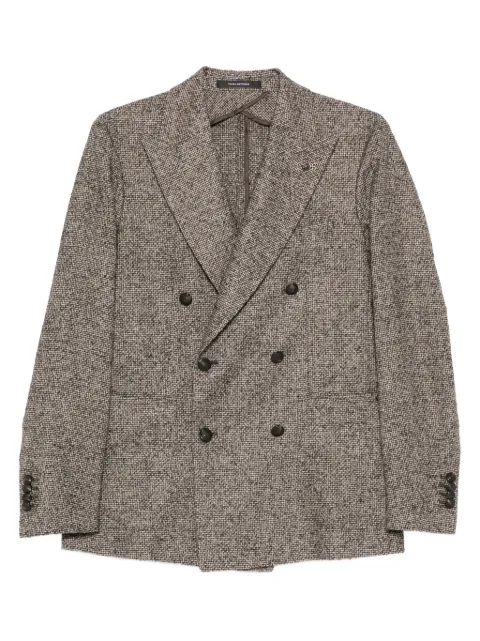Tagliatore double-breasted textured blazer Brown 1SMC20K340323