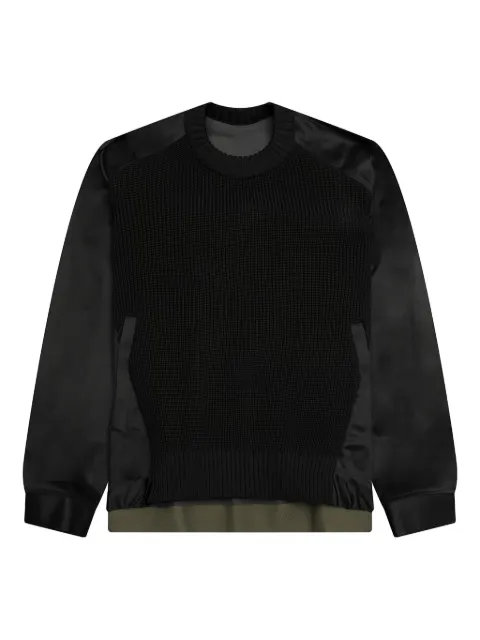 sacai panelled sweatshirt Black 2503606M