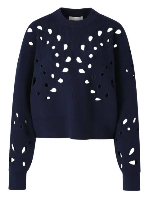 Ulla Johnson cut-out ribbed knit jumper Blue PF250720