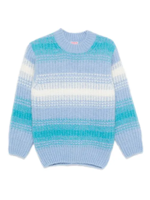 Kenzo striped crew-neck sweater Blue FF62PU7163CG