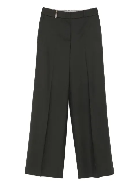 Peserico high-waisted wide-leg trousers Grey P0483503472