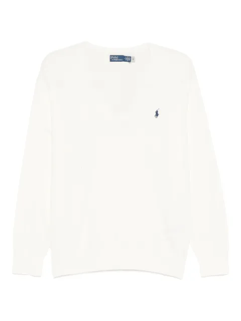 Polo Ralph Lauren logo-embroidered sweater White 211972105002