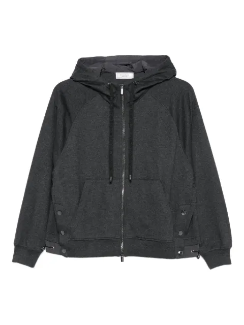Peserico raglan-sleeves zip-up hoodie Grey S12058J06911A73A