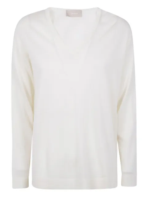 Drumohr V-neck ribbed sweater Neutrals L0D481NN