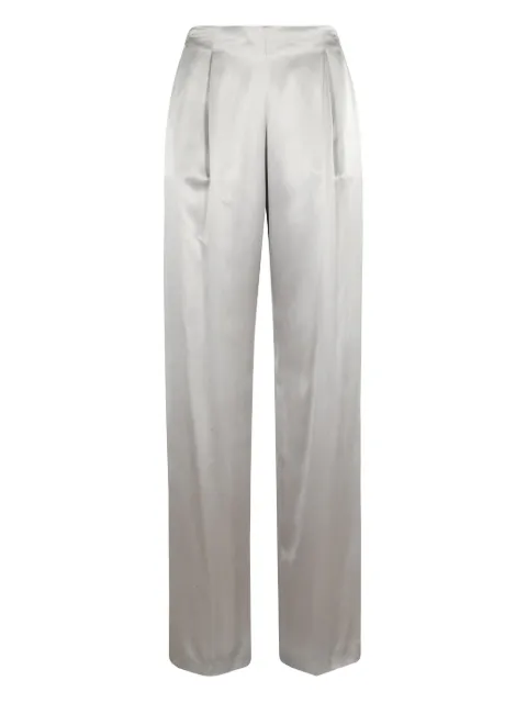 Alberta Ferretti pleated straight-leg trousers Silver V03096627097