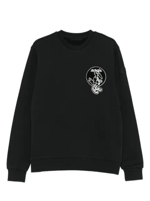 Moncler embroidered logo sweatshirt Black K20918G00019899V4