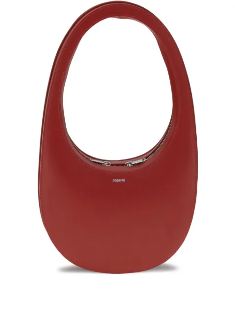 Coperni Swipe oval-frame zip shoulder bag Red COPBA01F6012