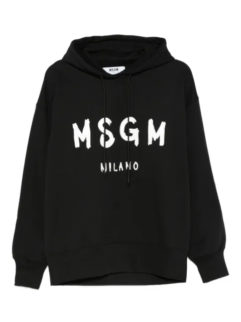 MSGM logo-print hoodie Black 2000MDM515300001