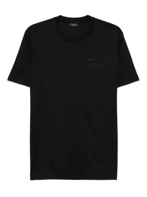 Paul & Shark logo-embroidered cotton T-shirt Black 15311622