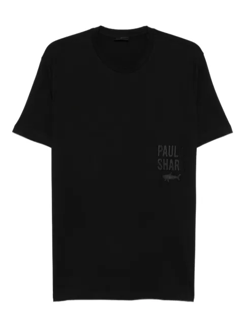 Paul & Shark logo cotton T-shirt Black 15311634