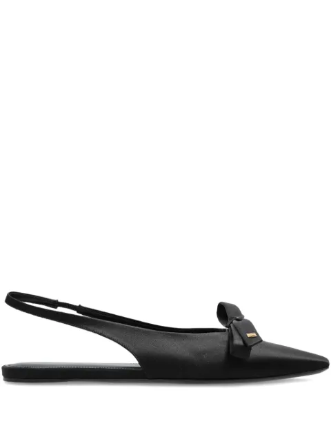 Balenciaga bow slingback flat pumps Black 834620W0WMV