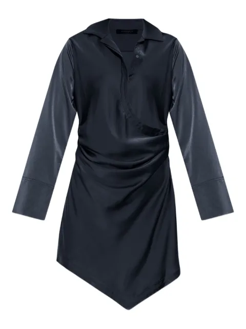 AllSaints Tira draped mini shirt dress Blue W013DD