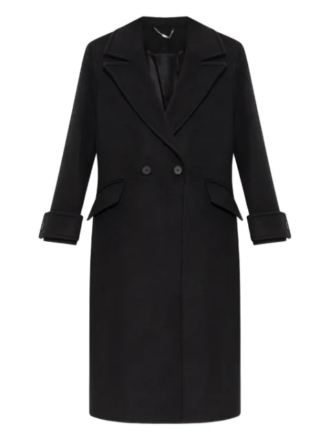 AllSaints double-breasted lapel coat Black W006OZ