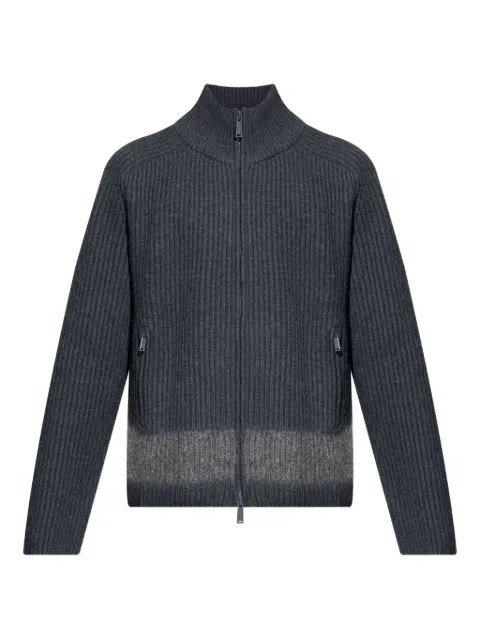 DSQUARED2 ribbed zip-up cardigan Grey S74HA1546D13150