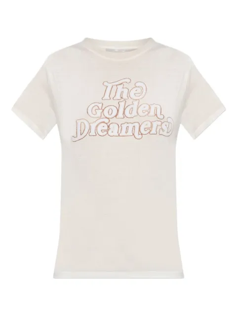 Golden Goose star-embellished printed T-shirt Neutrals GWP02322P002116