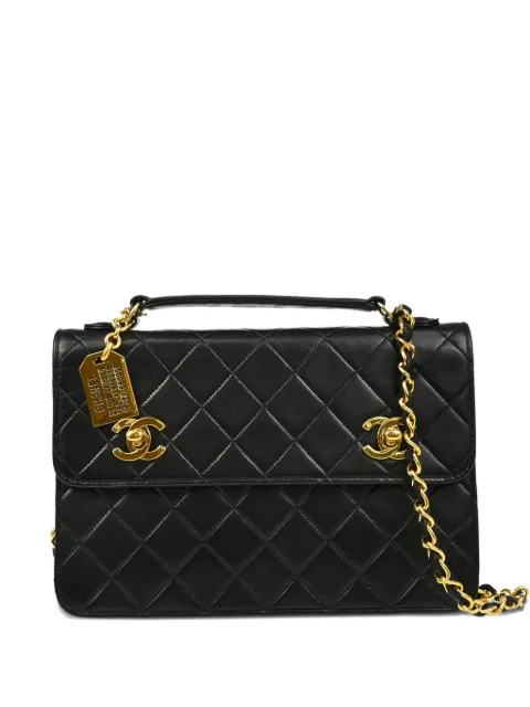 CHANEL Pre-Owned 1990 2way handbag Black 1573446