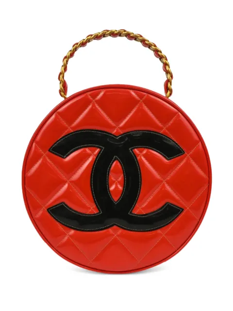 CHANEL Pre-Owned 1995 Round vanity handbag Red 3383824