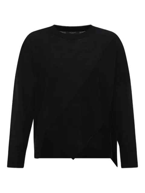 AllSaints asymmetric wool sweater Black W004KD
