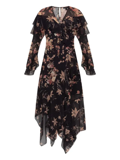 AllSaints Fresca floral-print midi dress Black W021DD