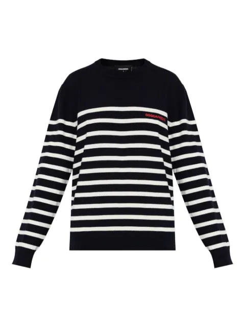 DSQUARED2 striped-pattern wool sweater Blue S75HA1391D13153
