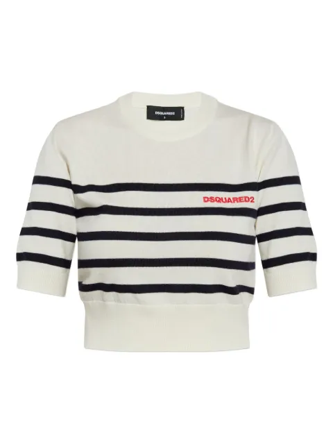DSQUARED2 embroidered-logo T-shirt White S75HA1393D13153