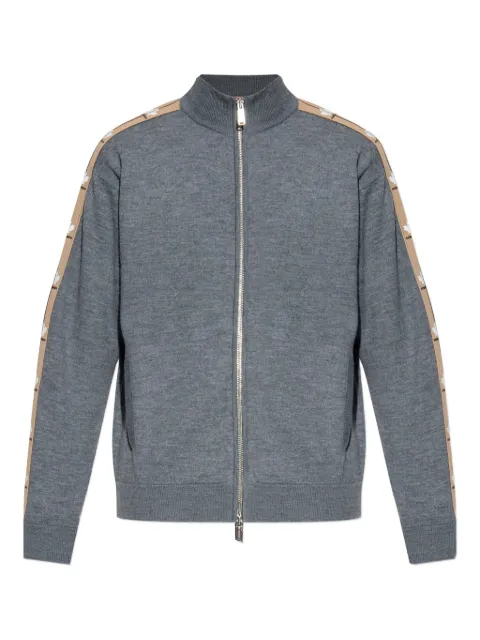 DSQUARED2 logo-print cardigan Grey S74HA1559D13132