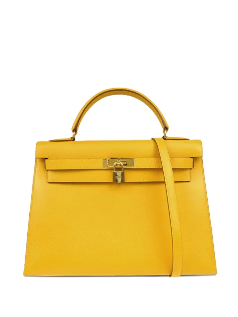 Hermès Pre-Owned 1996 Kelly 32 Sellier two-way handbag Yellow 176757