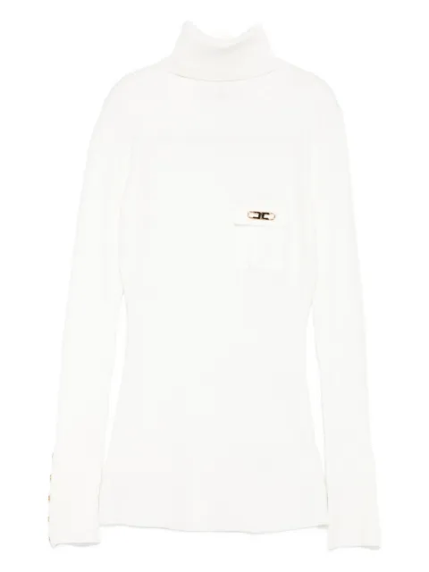 Elisabetta Franchi ribbed roll-neck sweater White MK11B56E2