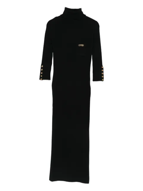 Elisabetta Franchi ribbed roll-neck dress Black AM23B56E2110