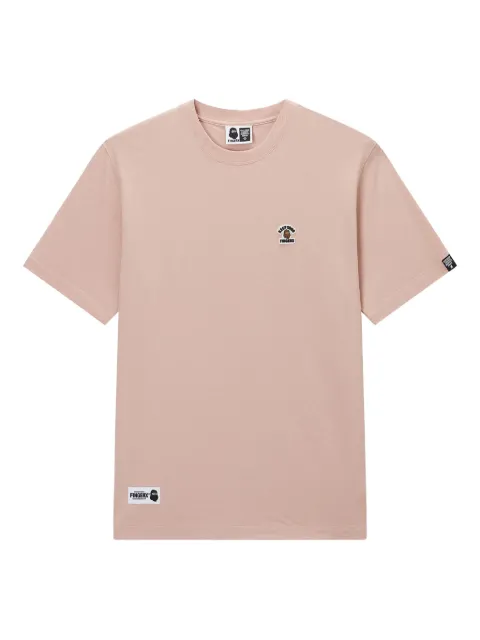 FINGERCROXX embroidered-logo T-shirt Pink FFXTEM00841X
