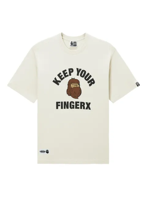 FINGERCROXX graphic-print T-shirt Neutrals FFXTEM00845X