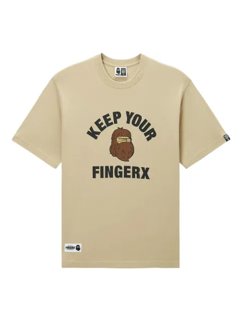 FINGERCROXX graphic-print T-shirt Neutrals FFXTEM00845X