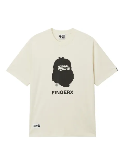 FINGERCROXX graphic-print T-shirt Neutrals FFXTEM00846X
