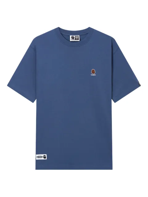 FINGERCROXX embroidered-logo cotton T-shirt Blue FFXTEM00839X