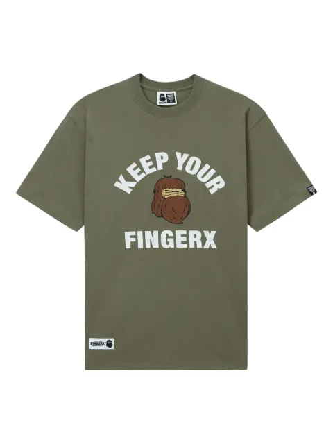 FINGERCROXX graphic-print T-shirt Green FFXTEM00845X