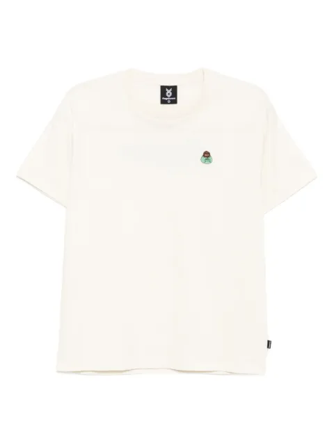 FINGERCROXX logo-embroidered T-shirt Neutrals FFXTEW00980X