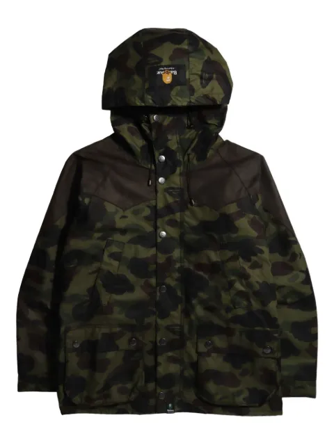 A BATHING APE® camouflage-pattern hooded jacket Green 001HJH731903C